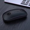 Thin Slim 2.4G Optical Computer Mouse 1600 DPI Adjustable RGB Gaming Mouse A2 Rechargeable Wireless Mouse